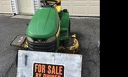 2010 John Deere X320 Lawn Tractor with 48 inch mower, snowblower attachment, snow cab for over the tractor plus chains and weights for tires when snowblower is on. Moving and will not be taking with us.