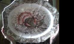 Beautiful turkey platter for $95.00. Ebay looking for $125 and up. I also have the dinner plates, cups, saucers, soup bowls, sandwich plates, vegetable bowls and some misc. I will entertain offers per piece or for full set. Please reply to