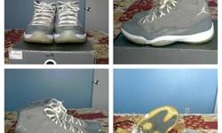 Jordan cool grey 11 from 2010, comes with box and plastic top no shoe trees. Flaws
- Scuff on patent leather on front of shoe not very visible
- yellowing as usual
-Barely any glue stains
9/10 condition
Nu-buck in good condition although a bit creased in