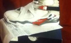AIR JORDAN PLAYOFFS RED AND WHITE COLORWAY SHOES RETRO 8'S - I called these Playoffs the "Black Bunnies", these are the coolest Jordan retro 8's to be release in 2013. So far meeting all the expectation that Jordan Playoffs bring to the table, all black