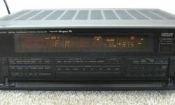 A JVC R-X 701V surround sound receiver. 80 watts per channel in stereo, 70wpc front and 12 wpc rear in Dolby surround. With full function remote.
This unit has the specially designed Super-A format; which means; REAL transistors [not IC chip crap] which