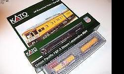 Please call me at 585-227-9864
N Gauge KATO FEF-3 Union Pacific Steam Excursion Train.
Includes Locomotive and Fuel Tender, 2 Water Tenders, 7 Passenger Cars -
New in 3 original unopened boxes
This a new LIMITED EDITION Release!! First Steam Locomotive