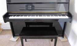 This piano is well-maintained and in great condition (I am a professional pianist)
Beautiful tone and full-size piano action
Built in USA
Measurements of the piano:
Length: 57"
Height: 42.5"
Width: 22"
Comes with original bench
Cash only
Buyer covers