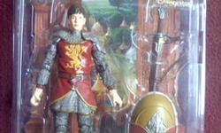Description:
Name: Peter
Size: 5.5 inches tall.
Accessories: Sword, sheath, shield
Manufacturer: Disney.
Condition: MISP (Mint in sealed package)
Condition Details: This collectible is in Great Condition.
