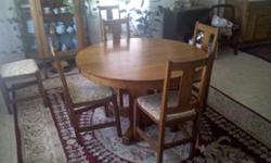 Kitchen Table with four chairs Solid wood Great condition Chairs may need some tightening but in great shape