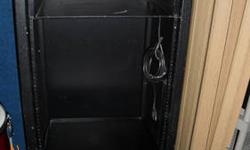 Here are 2 Equipment Racks in Great used condition.
They are manufactured by KSI Professional:
http://www.ksipro.com/pdfs/Series100racks.pdf
One is enclosed with lockable back door.
The other is open in the back.
Metal RackMount Shelves are extra at