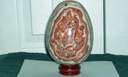 Extremely Large Crazy Lace Agate Polished Precious Stone Egg-Comes from the Country Mexico-Measurements 5 Â½" Tall and 4? Wide. Weight 5 Â½ lbs Color brown, beige, rust etc. and such a natural authentic design. This a beautiful extra Large sized egg, that a