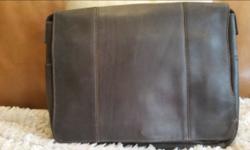 New - Never Used -Original Tags
Dark Brown Leather
Size 16 x 12 1/2 x 2
Imported from Columbia
Includes Shipping