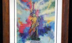 This is a LeRoy Neiman Plate Signed AND Hand Signed "Lady Liberty" with a Certificate of Authenticity. It was produced in 1986. The image size in the double matted frame measures 34.5" x 39.5". I purchased this in the late 90's from an art gallery
