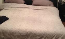 3 year old Rivage King Panel Bed from Thomasville. This beautiful bed is like new. Barely used. Excellent condition. Included are mattress and box spring and soft, plush mattress pad. It has all been very meticulously well cared for. I am interested in