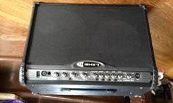 Line 6 Spider 2 Amp (210 series) . 2-10 inch speakers. 120 watts total. Tons of built in effects. The item was used at home and never saw much use. It was kept in dust free, smoke free environment. Speakers are in perfect shape as is the rest of the amp.