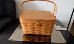 Longaberger Lots of Luck basket 4'' with hardwood lid and protector. Buyer pays all shipping costs in addition to the cost of the basket. dewey
