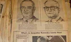 HUGE Lot of Approximately 1000 JFK Newspaper Articles and Clippings - 1963/1964 Most date to the assassination period and immediately after. Most are New York and/or East Coast newspapers. Most articles are on pages that were removed from the entire