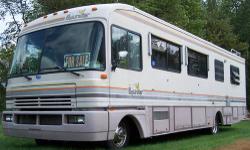 I am advertising this RV for my 70 year old parents who no longer use it. They hardly ever used it. They brought it to Florida for several years and then parked it because the drive was too much for them. It is in immaculate condition. Neutral colors,