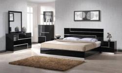 Visit Us: www.allfurnitureusa.com
Product description:
Lucca Bedroom by J&M Furniture offers unique design and outlook of the modern bedroom. Beautifully complemented with crystals, this black lacquered finish set will enhance the look of bedrooms of