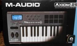 M-audio -Axiom 25 new...box opened.
advanced 25 key-semi weighted usb midi controller
inl. live lite 5 m-audio enhanced.