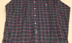 Men's Red with Black, Blue, Green & Mustard Flannel Shirt
Size: Medium
1 Front Chest Pocket
2 Buttons on Cuffs
100% Cotton
Machine Wash & Dry
New with Tag
Never Worn