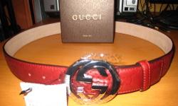 Gucci leather
Red Color
Coated Fabric Interior
Gucci Made In Italy
New belt with price tag
Silver Buckle
G Interlock
32 to 38 waist
Mens Gucci belt brand new with price tag, very affordable red gucci belt shop this gucci men belt for less, such luxury web