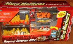 FREE USA SHIPPING!
For sale is one (1) very hard to find MICRO MACHINES PLAYSET from Hasbro.
You will receive:
* 1 - Raging Inferno City; item #45806
It is unopened and said to be N Scale
CHOKING HAZARD - best used by age 3 and up.
As shown - other items