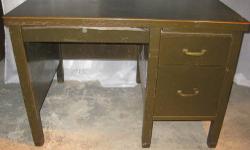 This tanker desk was made in the USA at a time when things were made to last. Originally purchased by IBM according to the former owner. Give this desk another life. It has a great style, and functions well. Not many of these out there. Can be raised to