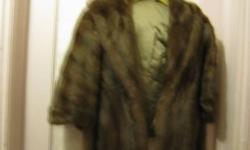 Woman's mink stole, chocolate brown color. Price $125. Also chocolate brown jacket. Price $150. See pictures.