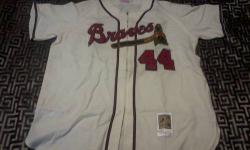 1957 Milwaukee braves Jersey #44 xxl. In 57 braves won world series, Henry Aaron won national league MVP. All time home run & rBI king for 35yrs. Hall of famer. Class act of a person. For more info call Eddie 718 285 2390.