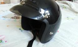 USED XXL SIZED CL-5 MOTORCYCLE HELMET. BLACK COLOR IN GOOD CONDITION 347 536-0954