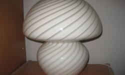 This Murano Glass Mushroom Lamp from the '70's is in mint condition and it comes with a written auction evaluation of $700/900