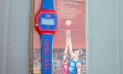 NBA New Jersey Nets Team Time Chronoalarm Watch
Hour, Minute, Second
12/24 Hour Formats
Month, Date, Day of Week
Alarm
Hourly Chime
Complete 1/100 second Chronograph with Lap Time
New and Never Used in Original Packaging
Needs New Battery
Official