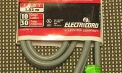 New 5 foot Electric Dryer Cords
Indoor grounded clothes dryer supply cord kit
Cords are designed for use with most standard free-standing electric dryers
Manufactured by Electricord (a Leviton Company)
10 Gauge
30 Amps
Reasonable prices
Call 716-484-4160