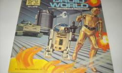 1983 Lucas Film 331/3 RPM- Star Wars Droid World #453-The Further Adventures- 24 Page Read Along Book and Record.
33 1/3 RPM is OK to Good Condition- has some scratches, marks, dust marks and finger prints.
The 24 page read along book is complete in Good