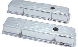 $39.00!!New in package Spectre Part No. 5218, fits 1958-1986 Chevrolet Small Block 265-400. Product Features:
Triple chrome-plated finish with embossed flame design
Baffled valve cover
Designed for small block vehicles
Stock height
Original equipment