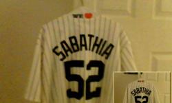 CC Sabathia #52 Jersey offical mlb 2x! Great Christmas gift for that die hard yankee fan! Call Nina (585) 490-6987.