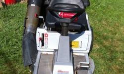 Older Craftsman rear engine riding mower with bagger. Has flat front tire and needs belt that spins cutting blade replaced. Engine tuned in beginning of season then mower sat for most of the year. Battery fully charged engine runs like a charm! Fixing