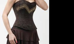 Authentic Steel Boned Corset will pull you waist in by 4-5" and will push and lift the cleavage if desired. These garments are fully adjustable at the back so you can tension according to comfort or control. Steel boned corset have 2 spiral steel bone at