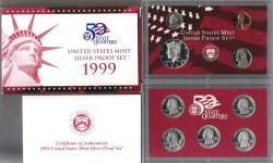 1999 was the first year the mint issued the State Quarter Silver Proof Set. First year of issue silver proof sets are highly sought after by collectors and sets with U.S. Mint design errors are rare. I've never seen a 1999 Silver Proof Set with an error