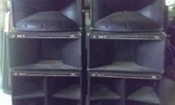 Peavey 12 piece PA speaker systemÂ 
8 FH-1 250 watt rms each 15 inch speaker folded horn cabinetsÂ 
2 MB-2 250 watt rms each 12 inch mid bass cabinetsÂ 
2 MF1-X top end horns that are 150 watts rms eachÂ 
they are in nice conditionÂ 
a killer system I accept