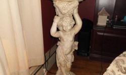 beautiful cherub pedestal stands 3 feet tall. this is sous la vigne.