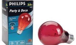INCLUDES:
2 Philips 25-Watt Incandescent Green Light Bulb
FEATURES:
Philips Specialty Incandescent bulbs provide the perfect light for accent and display lighting as well as general lighting in a variety of applications. Philips Party bulbs provide fun,