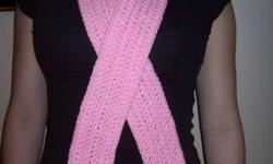 PINK BREAST CANCER AWARENESS SCARF
Beautifully HAND Crochet with LOVE!
$5.00 Each - Each scarf includes Breast Cancer Pin!
Contact 631-903-0344 - Raising Funds Toward Breast Cancer!