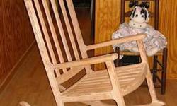 Designed and handcrafted by a local woodworker.
If you are looking for new rocking chairs for your porch or living room, look no further.
Don't waste your money on those cheaply made rocking chairs found elsewhere.
My rocking chairs are hand made with