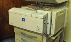 The Minolta Dialta Color 1501 printer, copier, and scanner is in good working condition. It jams on occasion and has not been serviced. Also available are supplies that have never been used including toner (2blue,2yellow,2black,1 red), imaging units (red,