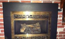 Travis Industries Propane Fireplace insert. Purchased new in 2002. Has Antique Brass front upgrade. Remote control thermostat. Serious inquiries only.