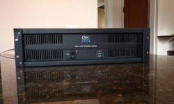 Barely used ISA 300 amp. 2 channels 280 watts at 4 ohms or 185 watts at 8 ohms. It can be used to drive House or monitor speakers for live music, or it can also be used to drive a 25/70/100 volt PA systems up to 300 watt load. It was used as a monitor amp