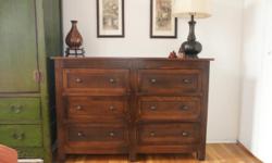 Room and Board French inspired LaSalle bedroom set, one owner, lightly used in our guest bedroom, which we are converting to a nursery. Originally paid +$3,500 plus tax and shipping. Minor wear/scratching on one bedside table, bed and chest of drawers in