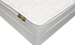 Comfort: Euro Top
Comfort Scale: 6
Quilt - Top of Mattress
Quilted Tick Big Pattern
Flame Retardant Fiber
Comfort - Padding Layers
3/4" Quilt Foam
3/4" Quilt Foam
Quilt Backing
1" Comfort Foam
Correct Back Support System
Coil System: 390 Coil Unit
1"