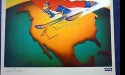 A Complete set of the 6 1980 Levi's XXII Summer Olympic Posters color-process printed on heavy art paper, hand signed by each artist. From the collection of a former brand manager of Levi?s. Levi's commissioned some of the great commercial artists of the