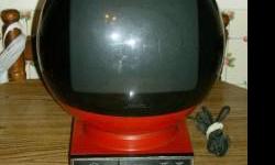 RED JVC VIDEOSPHERE SPACE AGE HELMET SPHERE TV PANTON - $275
--------------------------------------------------------------------------------
This is a cool looking vintage JVC b/w space age television in working condition made in Japan appx 40yrs ago and