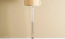Restoration Hardware REESE TABLE AND FLOOR LAMPS
Crystal rods rise from a base plated in silver
Center tube conceals hardware and cord
3-way switch
Lamp Base: 10" diam., 56Â¾"H
Table Lamp Base: 5Â½" diam., 30"H
2 table lamps and 2 floor lamps