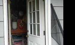 Retractable Screen Door 32x80 Right Hand $75.00 OBO
White aluminum frame. Full length magnetic catch.
Recent new screen installed.